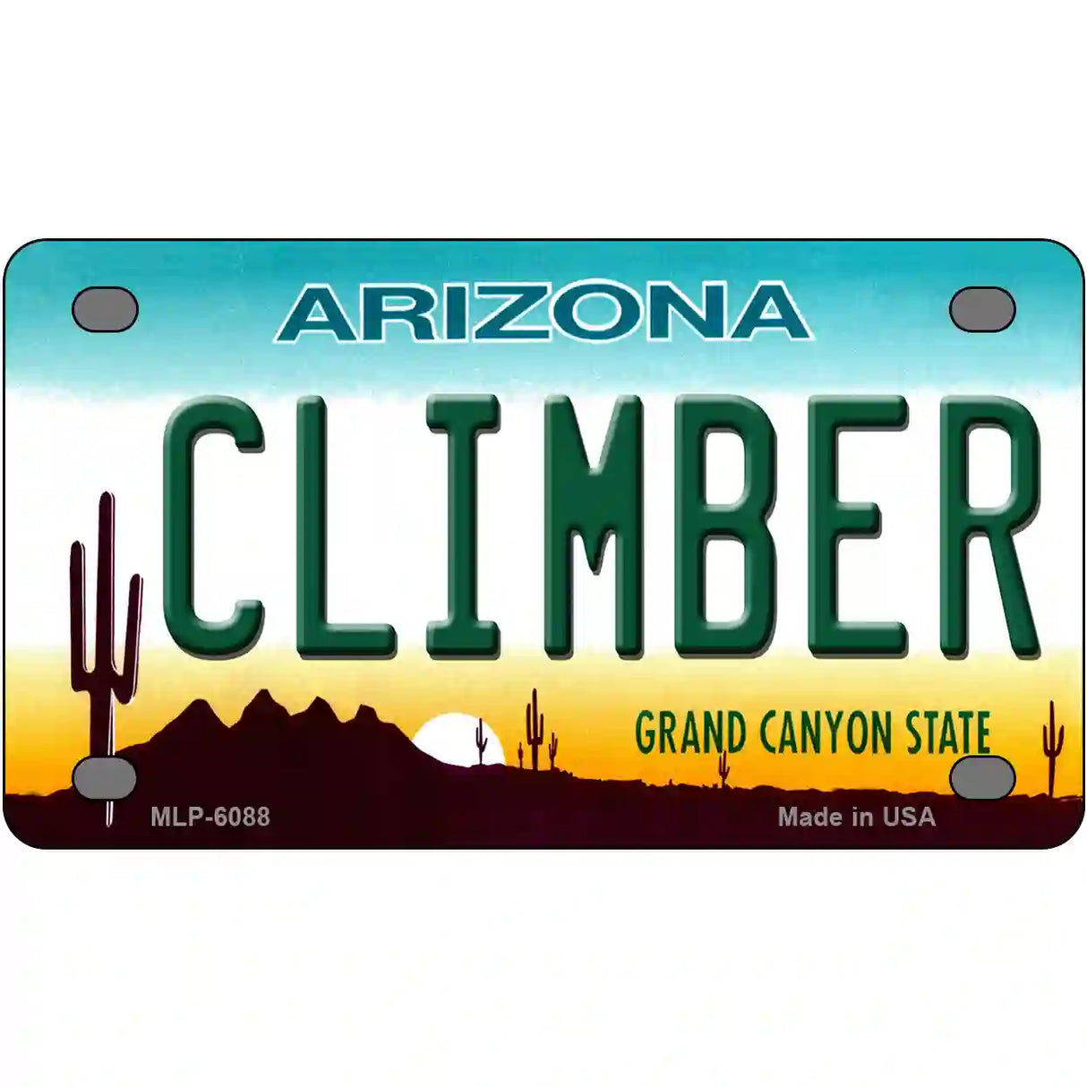 Arizona Climber Novelty Metal License Plate 4" x 2.2" (MLP)