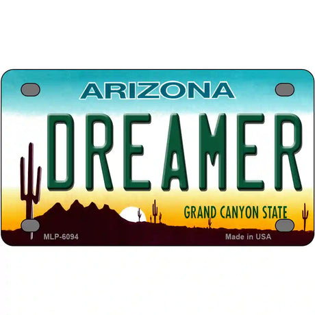 Arizona Dreamer Novelty Metal License Plate 4" x 2.2" (MLP)