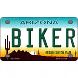 Arizona Biker Novelty Metal License Plate 4" x 2.2" (MLP)