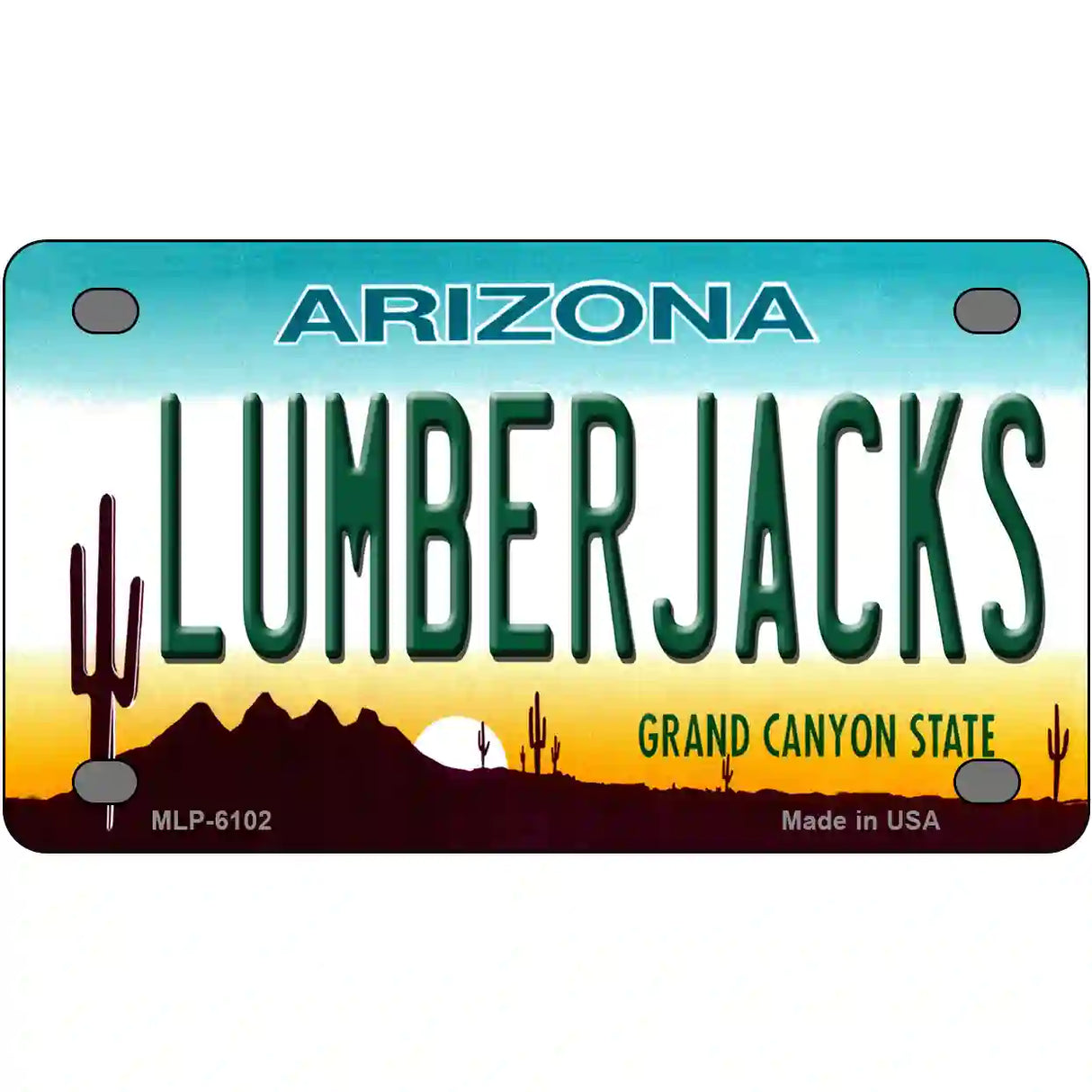 Arizona Lumberjacks Novelty Metal License Plate 4" x 2.2" (MLP)