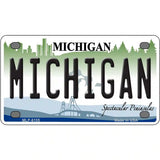 Michigan Novelty Metal License Plate 4" x 2.2" (MLP)