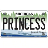 Princess Michigan Metal Novelty License Plate 4" x 2.2" (MLP)