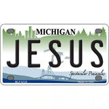 Jesus Michigan Metal Novelty License Plate 4" x 2.2" (MLP)