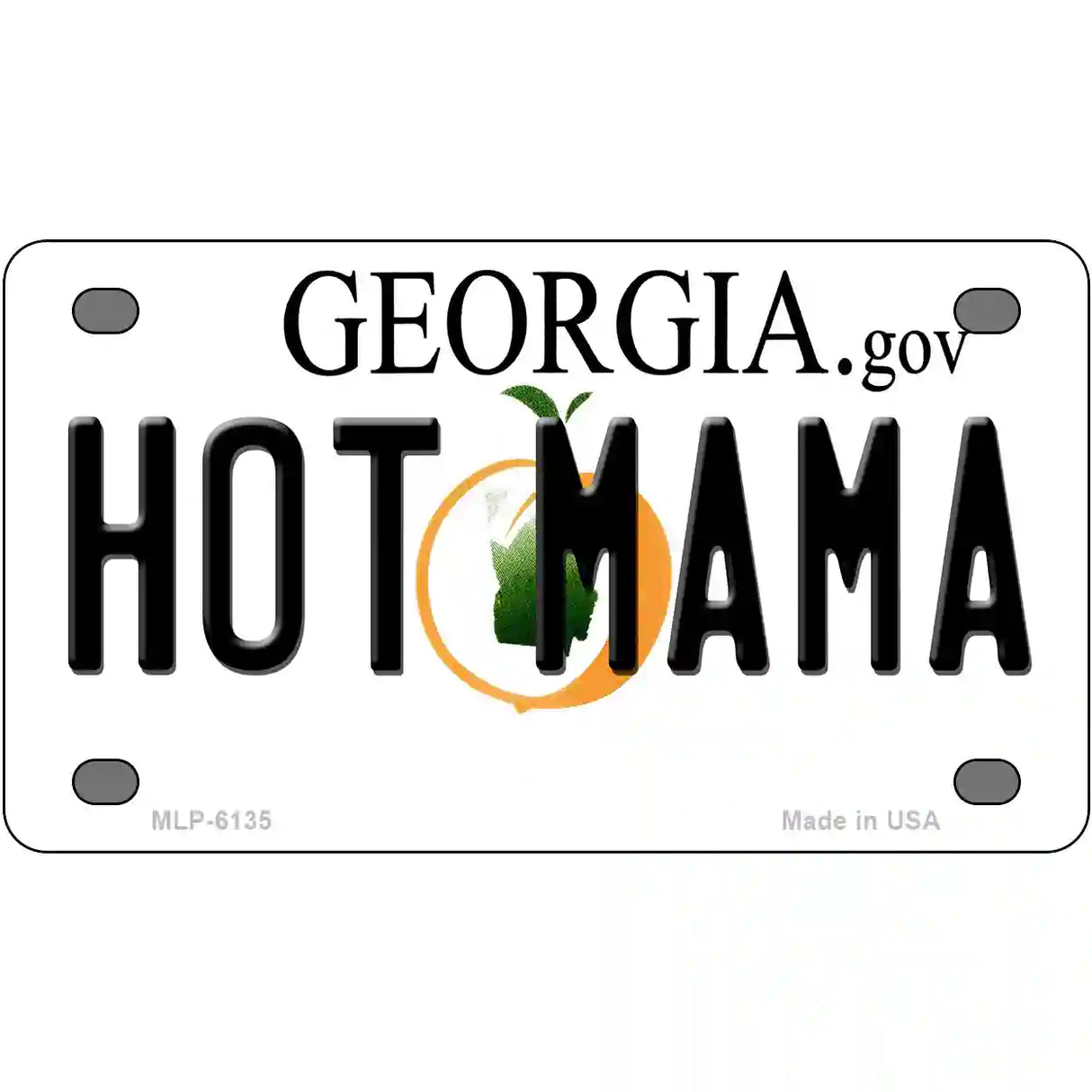 Hot Mama Georgia Novelty Metal License Plate 4" x 2.2" (MLP)