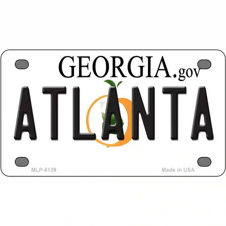 Atlanta Georgia Novelty Metal License Plate 4" x 2.2" (MLP)