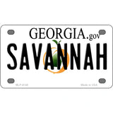 Savannah Georgia Novelty Metal License Plate 4" x 2.2" (MLP)