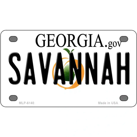 Savannah Georgia Novelty Metal License Plate 4" x 2.2" (MLP)