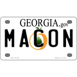 Macon Georgia Novelty Metal License Plate 4" x 2.2" (MLP)