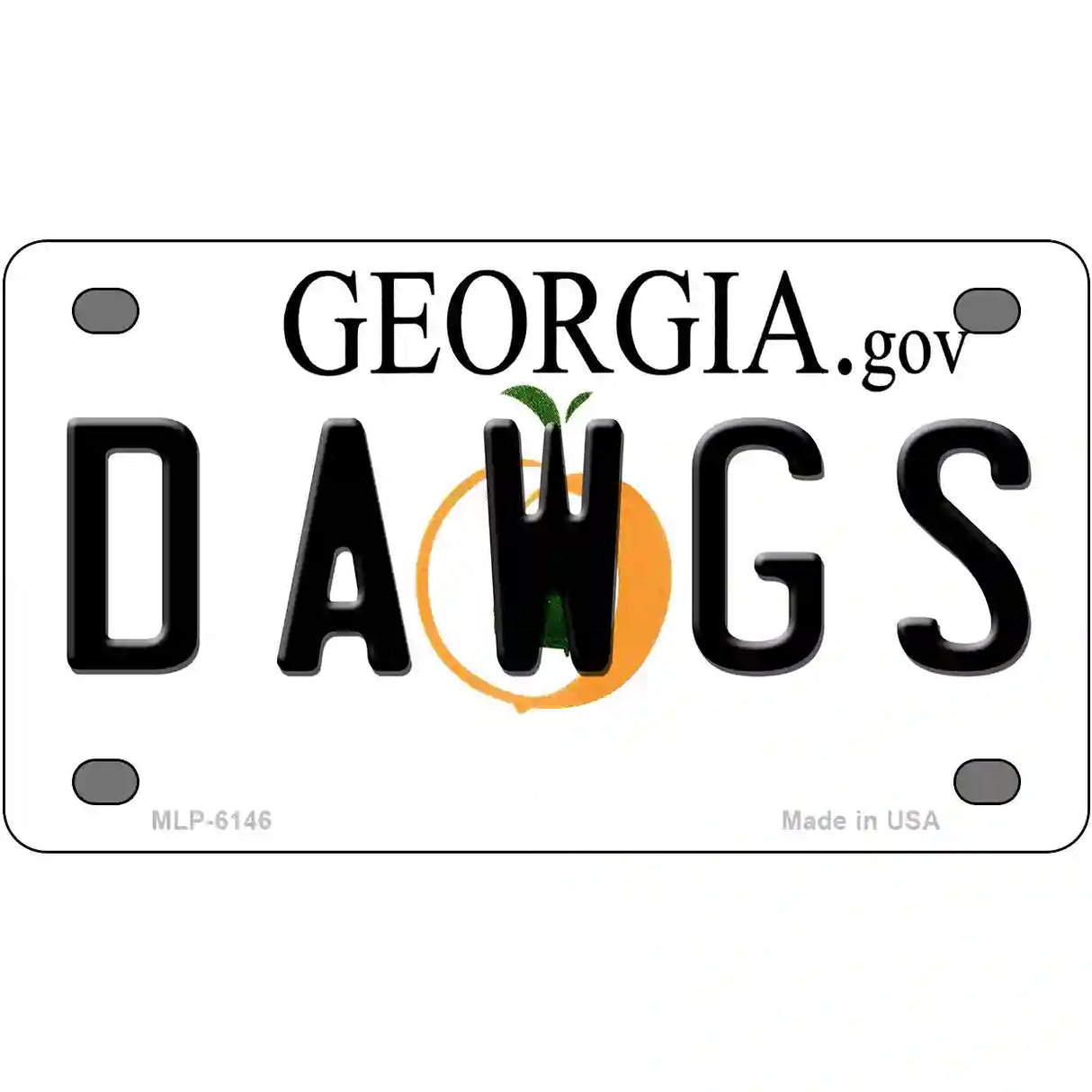 Dawgs Georgia Novelty Metal License Plate 4" x 2.2" (MLP)