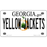 Yellow Jackets Georgia Novelty Metal License Plate 4" x 2.2" (MLP)