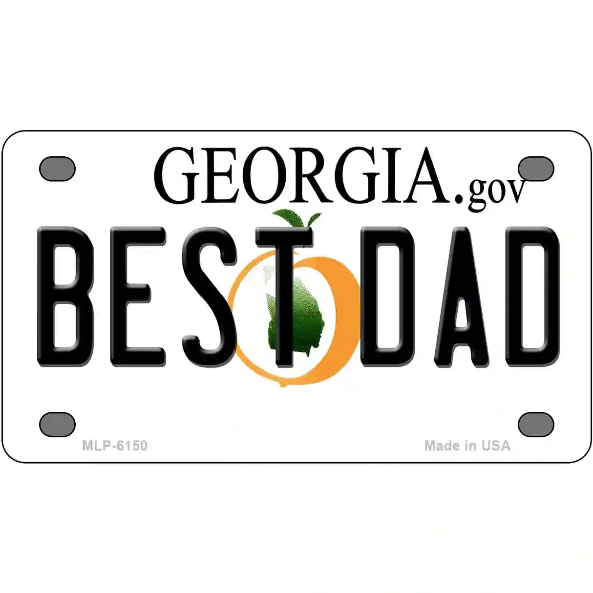 Best Dad Georgia Novelty Metal License Plate 4" x 2.2" (MLP)