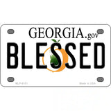 Blessed Georgia Novelty Metal License Plate 4" x 2.2" (MLP)