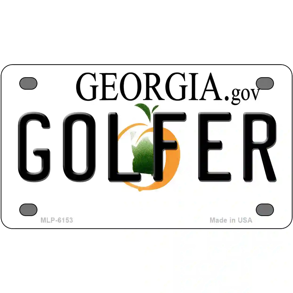 Golfer Georgia Novelty Metal License Plate 4" x 2.2" (MLP)