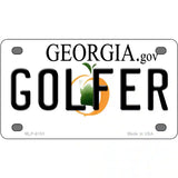 Golfer Georgia Novelty Metal License Plate 4" x 2.2" (MLP)