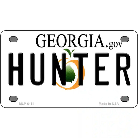 Hunter Georgia Novelty Metal License Plate 4" x 2.2" (MLP)