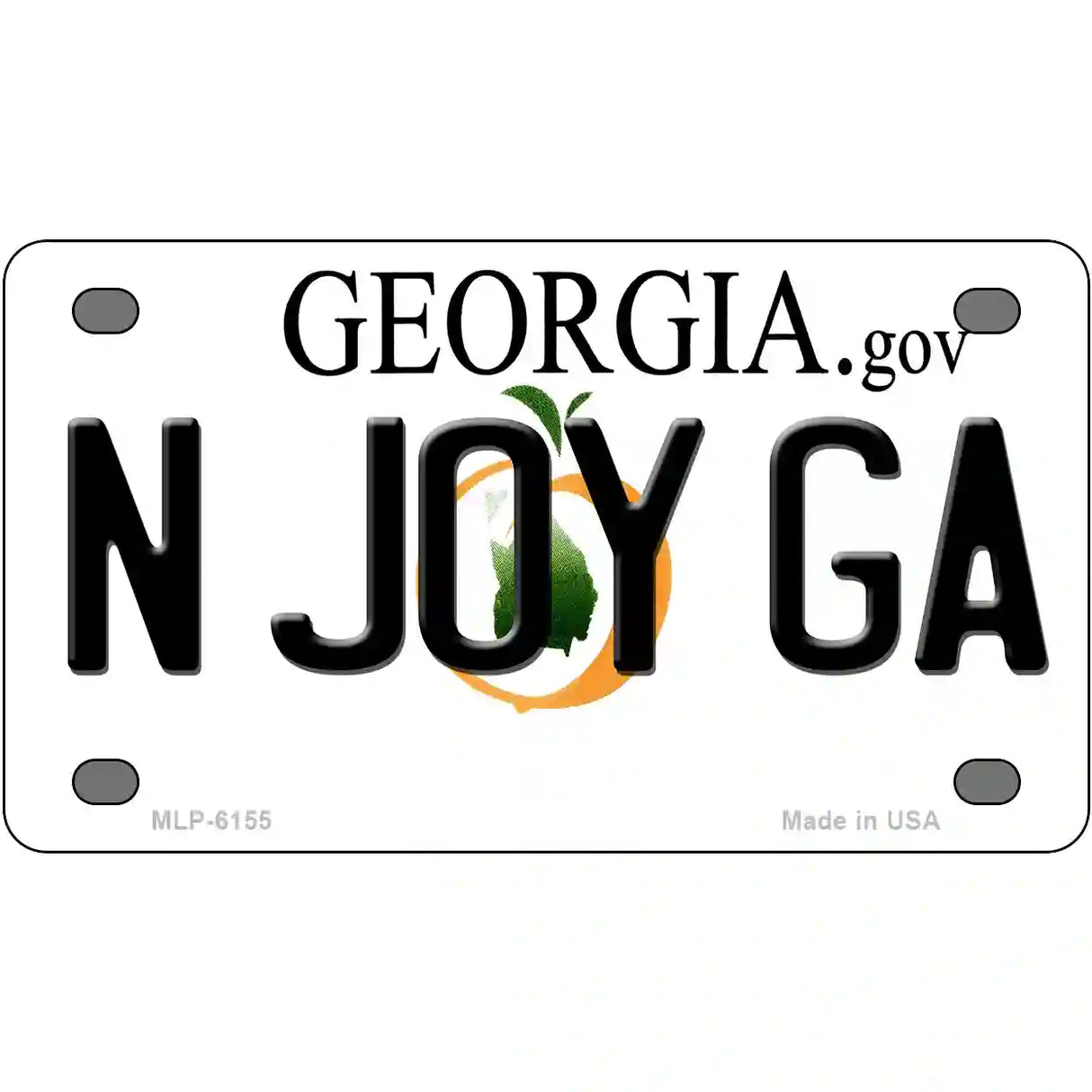 N Joy Ga Georgia Novelty Metal License Plate 4" x 2.2" (MLP)