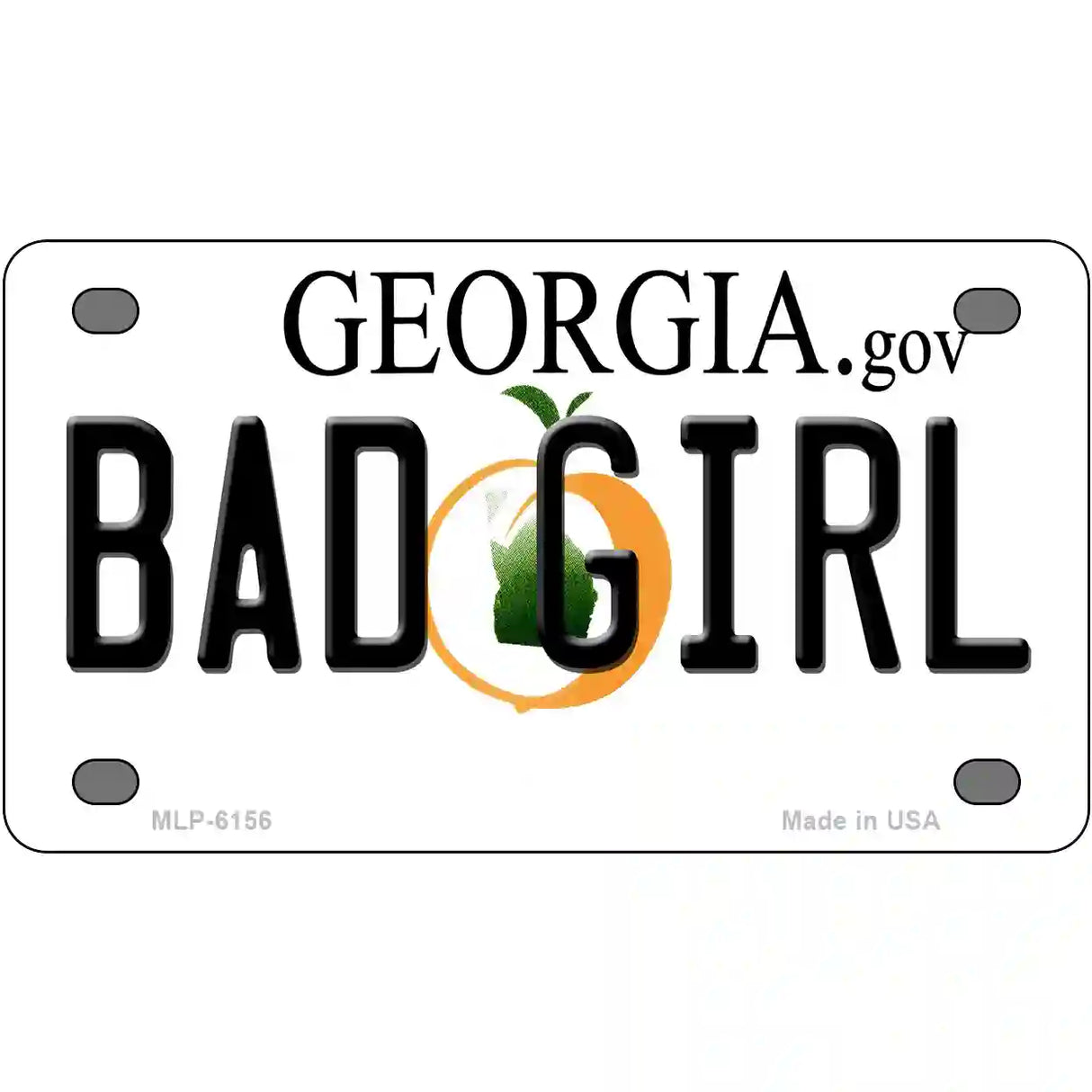 Bad Girl Georgia Novelty Metal License Plate 4" x 2.2" (MLP)