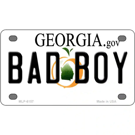 Bad Boy Georgia Novelty Metal License Plate 4" x 2.2" (MLP)