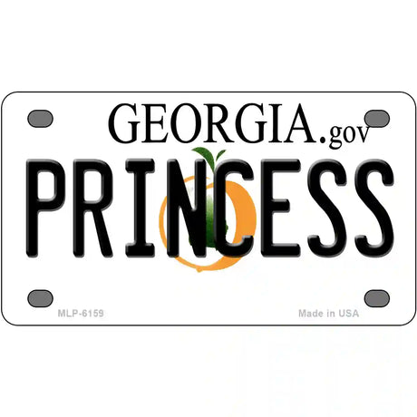 Princess Georgia Novelty Metal License Plate 4" x 2.2" (MLP)