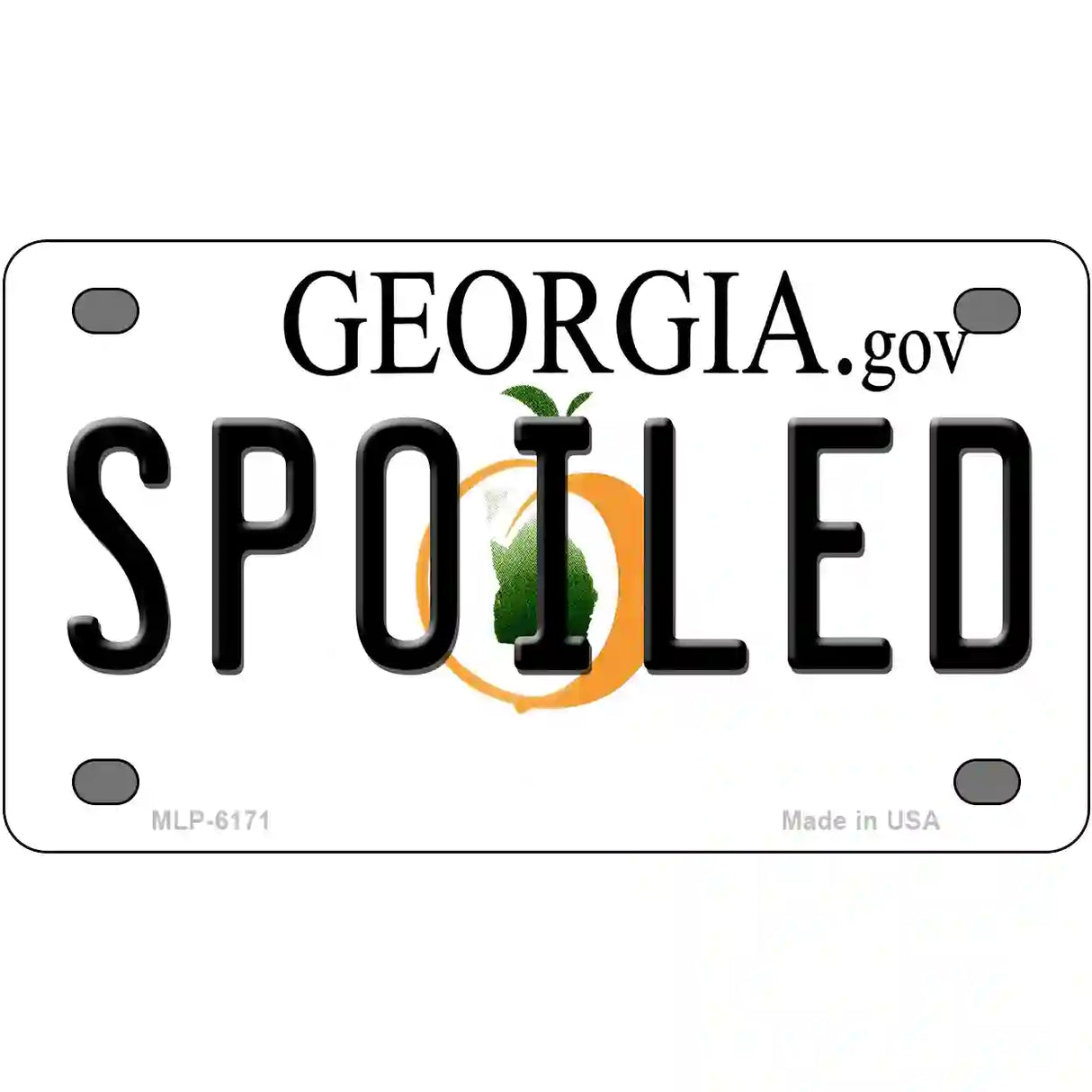 Spoiled Georgia Novelty Metal License Plate 4" x 2.2" (MLP)