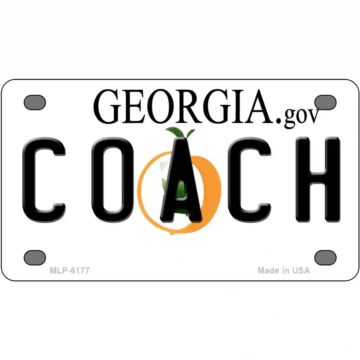 Coach Georgia Novelty Metal License Plate 4" x 2.2" (MLP)