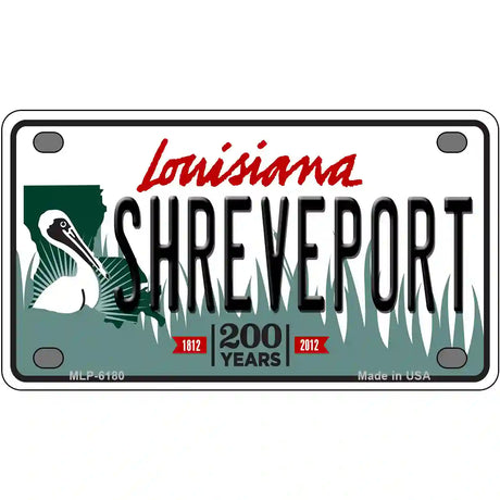 Shreveport Louisiana Novelty Metal License Plate 4" x 2.2" (MLP)