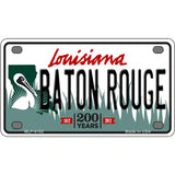 Baton Rouge Louisiana Novelty Metal License Plate 4" x 2.2" (MLP)