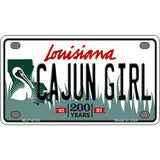 Cajun Girl Louisiana Novelty Metal License Plate 4" x 2.2" (MLP)