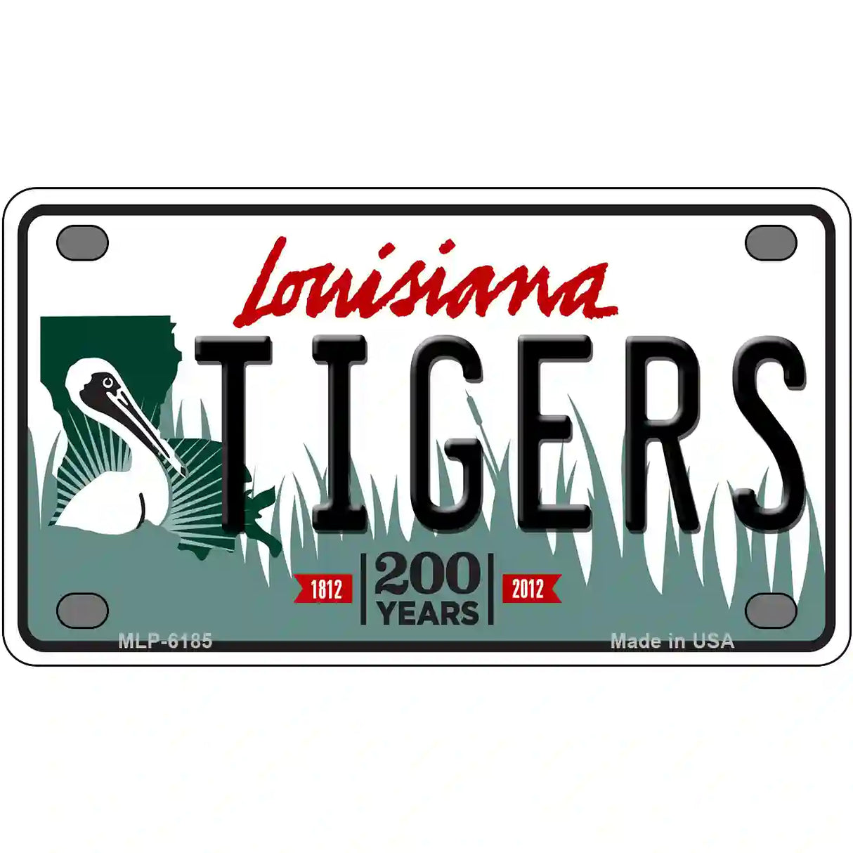 Tigers Louisiana Novelty Metal License Plate 4" x 2.2" (MLP)