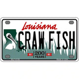 Craw Fish Louisiana Novelty Metal License Plate 4" x 2.2" (MLP)