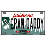 Craw Daddy Louisiana Novelty Metal License Plate 4" x 2.2" (MLP)