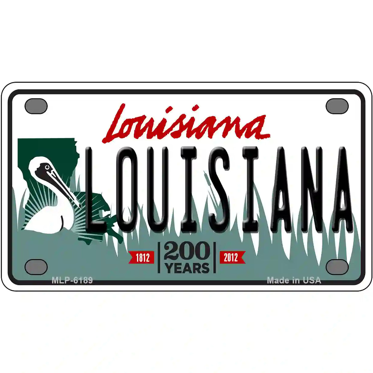 Louisiana Novelty Metal License Plate 4" x 2.2" (MLP)