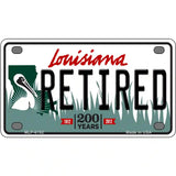 Retired Louisiana Novelty Metal License Plate 4" x 2.2" (MLP)