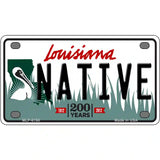 Native Louisiana Novelty Metal License Plate 4" x 2.2" (MLP)