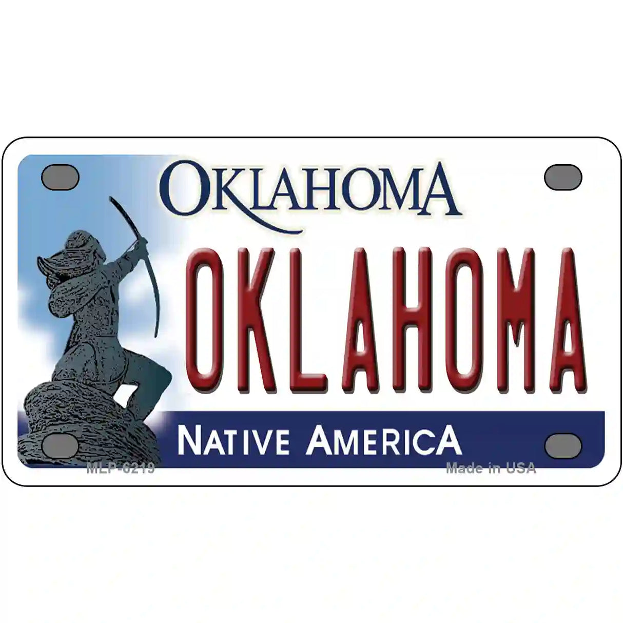 Oklahoma Novelty Metal License Plate 4" x 2.2" (MLP)