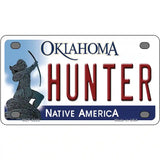 Hunter Oklahoma Novelty Metal License Plate 4" x 2.2" (MLP)