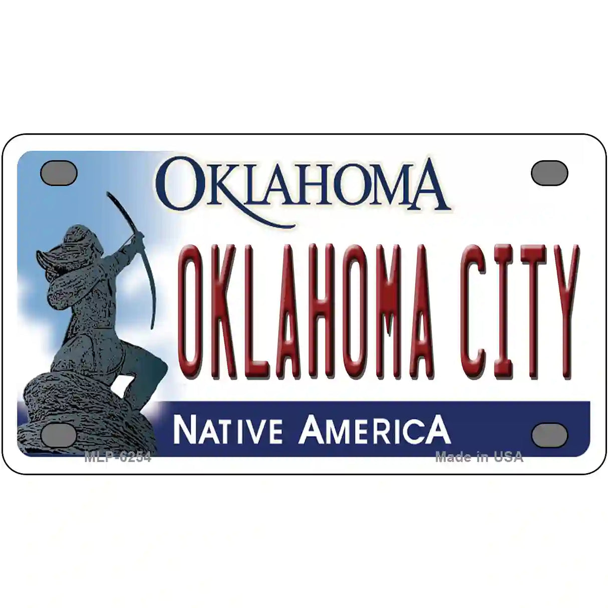 Oklahoma City Oklahoma Novelty Metal License Plate 4" x 2.2" (MLP)