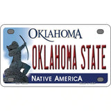 Oklahoma State Novelty Metal License Plate 4" x 2.2" (MLP)