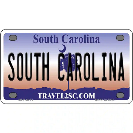 South Carolina Novelty Metal License Plate 4" x 2.2" (MLP)