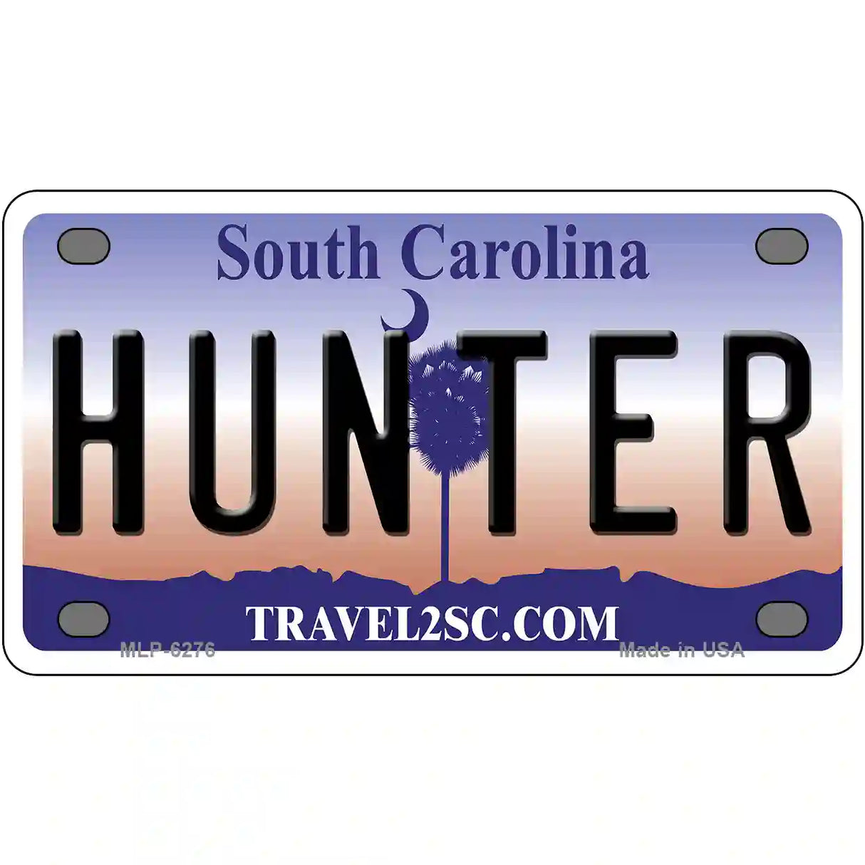 Hunter South Carolina Novelty Metal License Plate 4" x 2.2" (MLP)