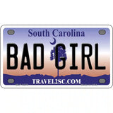 Bad Girl South Carolina Novelty Metal License Plate 4" x 2.2" (MLP)