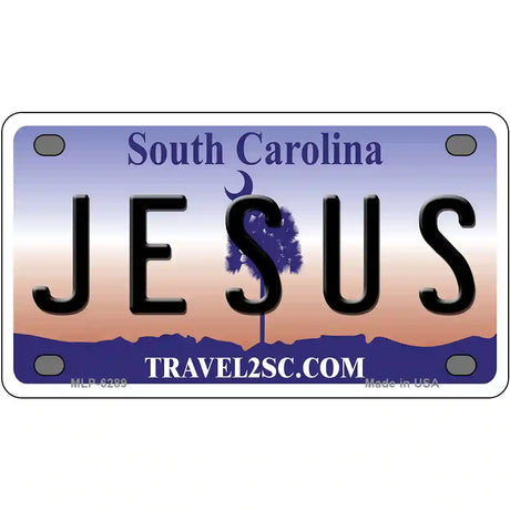 Jesus South Carolina Novelty Metal License Plate 4" x 2.2" (MLP)