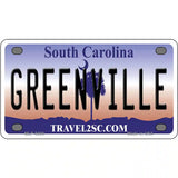 Greenville South Carolina Novelty Metal License Plate 4" x 2.2" (MLP)