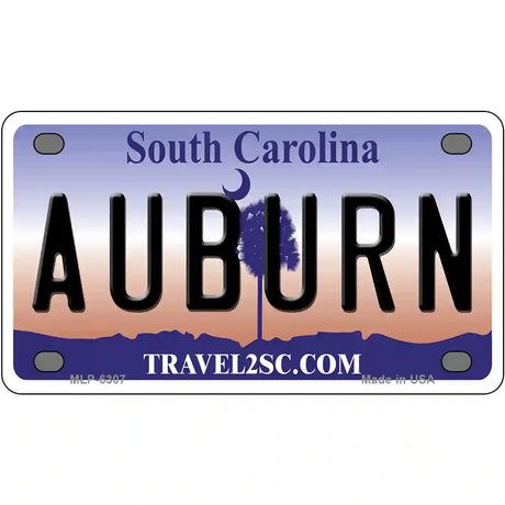 Auburn South Carolina Novelty Metal License Plate 4" x 2.2" (MLP)