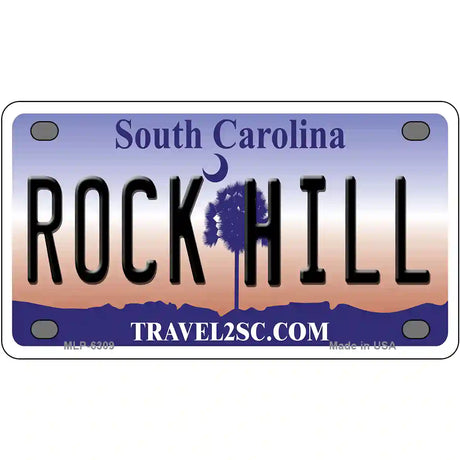 Rock Hill South Carolina Novelty Metal License Plate 4" x 2.2" (MLP)