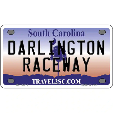 Darlington Raceway South Carolina Novelty Metal License Plate 4" x 2.2" (MLP)