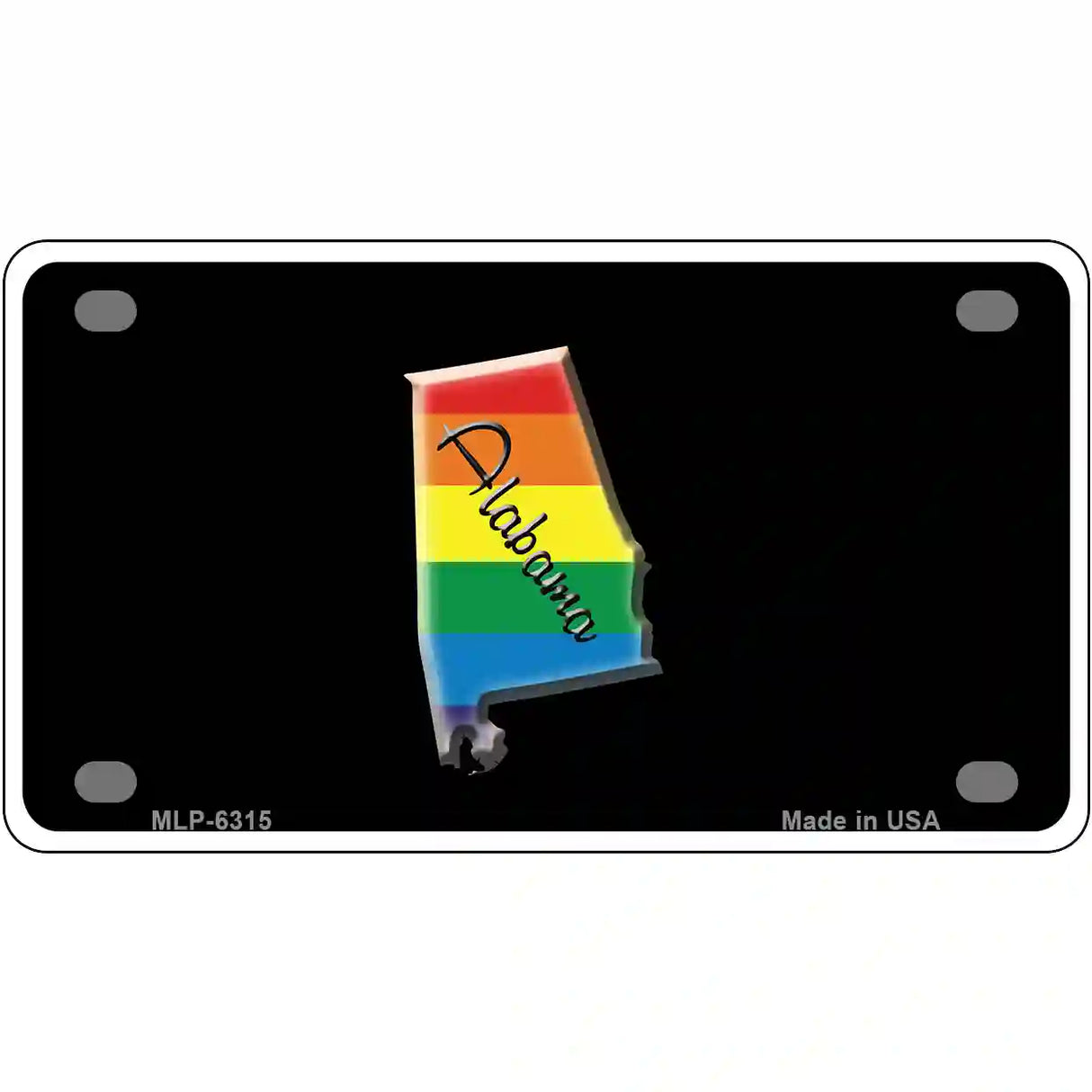 Alabama Rainbow Metal Novelty License Plate 4" x 2.2" (MLP)