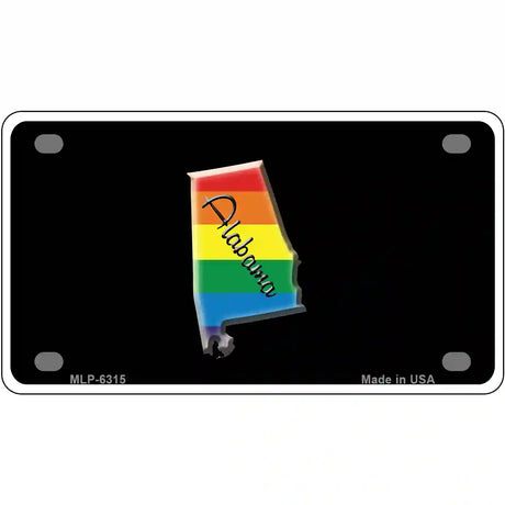 Alabama Rainbow Metal Novelty License Plate 4" x 2.2" (MLP)