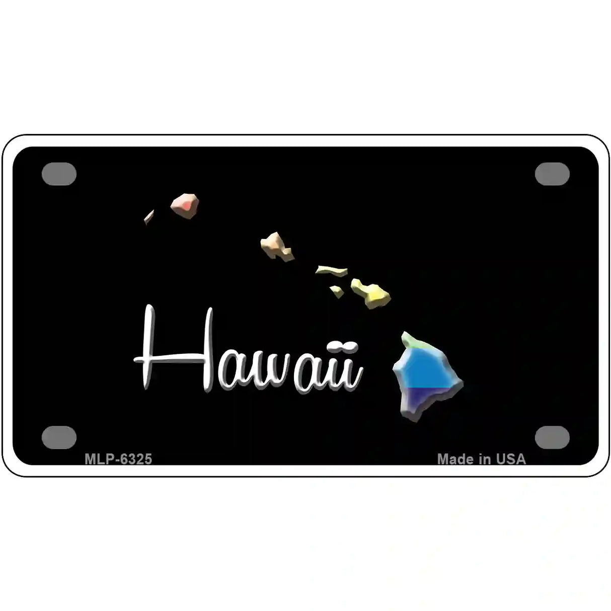 Hawaii Rainbow Metal Novelty License Plate 4" x 2.2" (MLP)