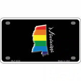 Mississippi Rainbow Metal Novelty License Plate 4" x 2.2" (MLP)